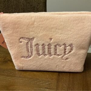Juicy Couture Blush Pink Plush Pouch
